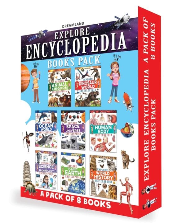 Encyclopedia Books Pack - A Set of 8 Books |Dinosaur World | Space & Universe | Animal Kingdom | Ocean World | Human Body | Science and Technology | Planet Earth | World History - Image 12