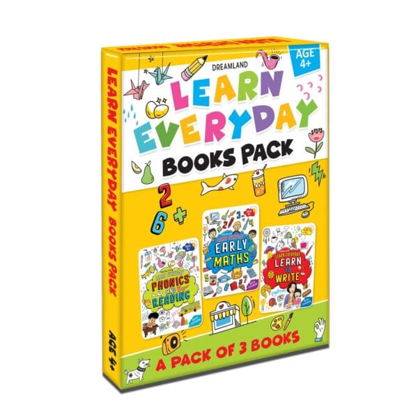 Learn Everyday Books Pack Age 4+ - A Set of 3 Books - Phonics and Reading, Early Maths, Learn to Write - Image 2